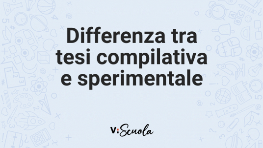 Differenza tra tesi compilativa e tesi sperimentale