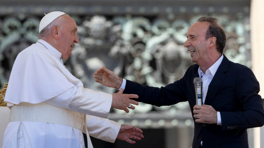 Papa Francesco e Roberto Benigni