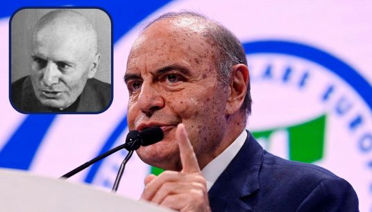 Bruno Vespa e Benito Mussolini