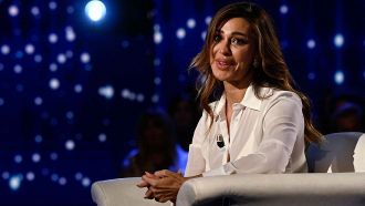 Belén Rodriguez intervistata in tv