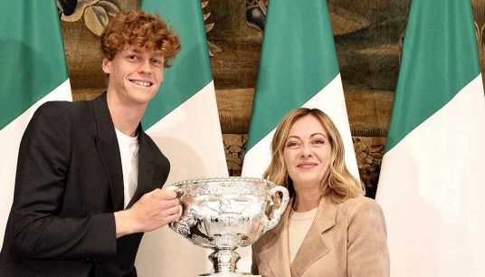 Giorgia Meloni e Jannik Sinner a Palazzo Chigi