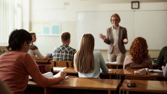 Lezione di italiano in classe