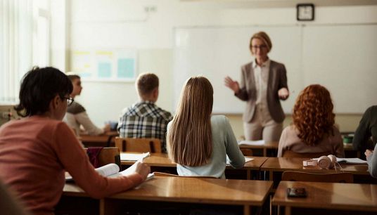 Lezione di italiano in classe