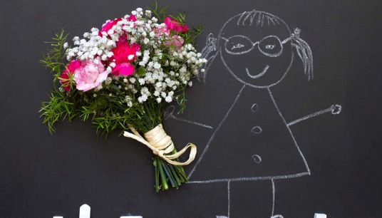 Regali di fine anno alle maestre; fiori