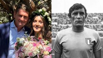 Virginia Riva con il padre e Gigi Riva