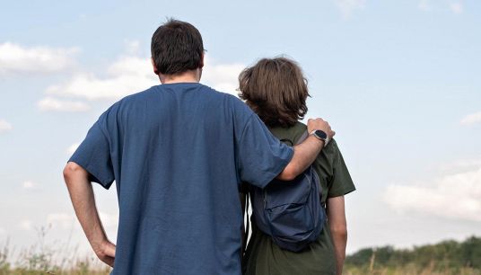 Adolescente con il padre