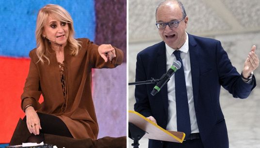 Luciana Littizzetto e Giuseppe Valditara