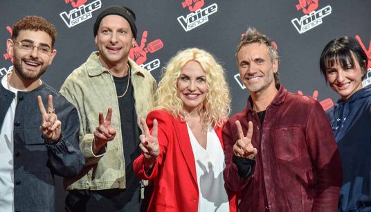 I giudici di The Voice Generations con Antonella Clerici