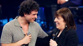 Leo Gassmann e la maestra Luigia