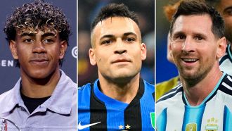 Lamine Yamal, Lautaro Martínez e Lionel Messi