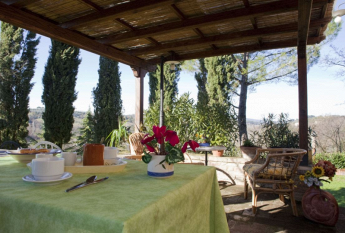 B&B Podere le Vigne a Siena veranda esterna per colazione
