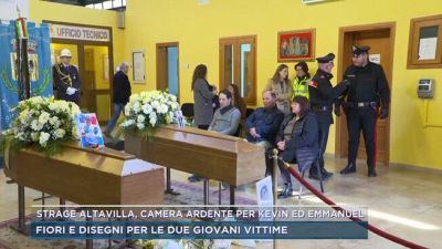 Strage Altavilla, camera ardente per Kevin ed Emmanuel