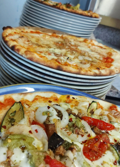 PIZZA bianca e pizza alle verdure
