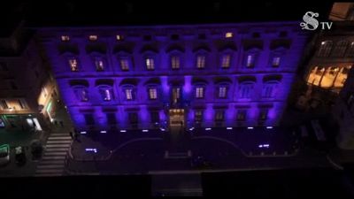 Il Senato illuminato di viola per la Giornata della fibromialgia