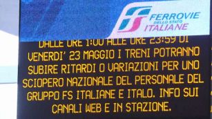 Sciopero delle ferrovie, treni cancellati e ritardi senza fine