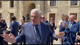 Tanti auguri Antonio Tajani, gli applausi dei simpatizzanti ad Ancona