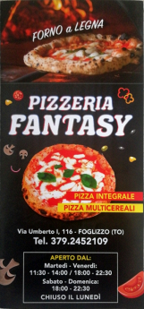 pizzeria fantasy Foglizzo