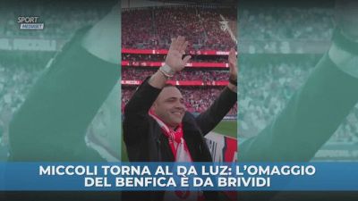 Miccoli, l'omaggio del Benfica è da brividi
