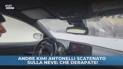 Andrea Kimi Antonelli scatenato sulla neve