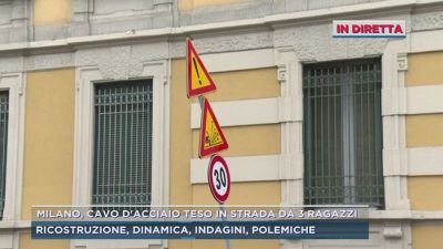 Milano, da dove è stato messo il cavo d'acciaio