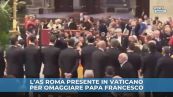 L'AS Roma presente in vaticano per omaggiare Papa Francesco
