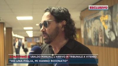 Ubaldo Manuali, l'arrivo in tribunale a Viterbo