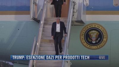Breaking News delle 21.30 | Trump: esenzione dazi per prodotti tech