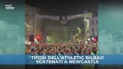 Athletic Bilbao: impressionante corteo dei tifosi a Newcastle