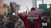 Piazza in festa a Seul Proteste in Georgia