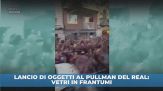Lancio di oggetti al pullman del Real Madrid