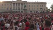 Grande festa a Oslo per il rientro della Norvegia