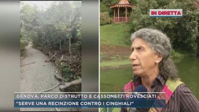Genova, la villa ostaggio dei cinghiali