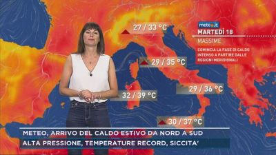 Meteo, arrivo del caldo estivo da nord a sud