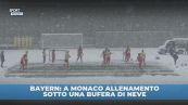 Bayern allenamento sotto la neve