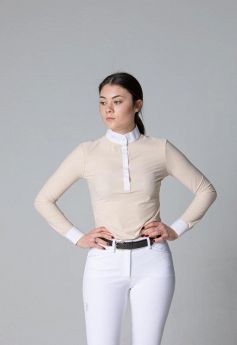 abbigliamento tecnico per equitazione - camicia donna gara maniche lunghe