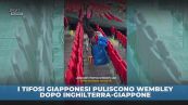 Inghilterra-Giappone: tifosi puliscono Wembley