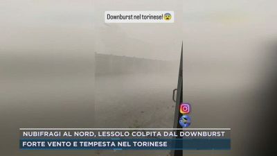 Nubifragi al nord, Lessolo colpita dal Downburst