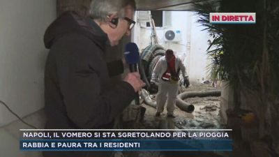 Napoli, il Vomero si sta sgretolando per la pioggia