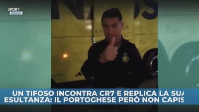 Il tifoso replica l'esultanza di Cr7 ma lui...