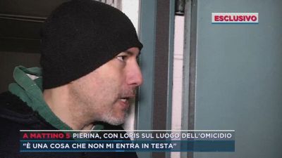 Pierina, con Loris sul luogo dell'omicidio