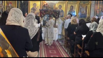 I cristiani partecipano alla messa del Venerdì Santo a Gaza City