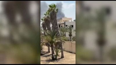 Gaza, le immagini del bombardamento israeliano vicino al centro Onu