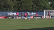 La partitella del Napoli a fine allenamento