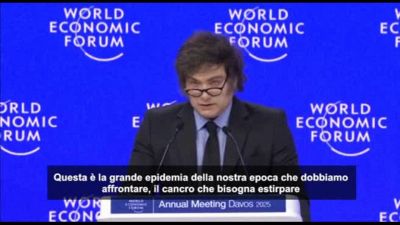 L'argentino Milei a Davos: l'ideologia woke è un cancro da estirpare