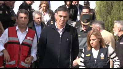 Sanchez sui luoghi del disastro maltempo: priorità trovare i dispersi