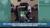 Bonny e Diouf a Milano in bici elettrica: il video è virale