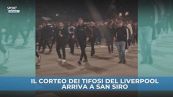 Tifosi Liverpool arrivano in massa a San Siro: il corteo scortato