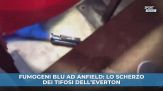 Fumogeni blu ad Anfield: lo scherzo dei tifosi dell'Everton