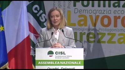 Meloni alla Cisl: "Serve nuova alleanza tra imprese e lavoratori"