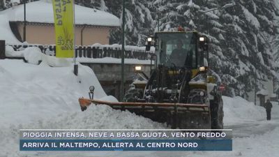 Pioggia intensa, neve a bassa quota, vento freddo